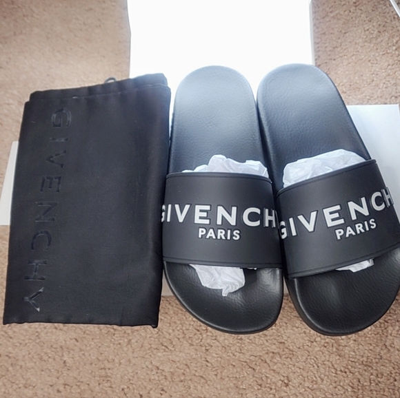 Givenchy Black Logo Slide Sandals